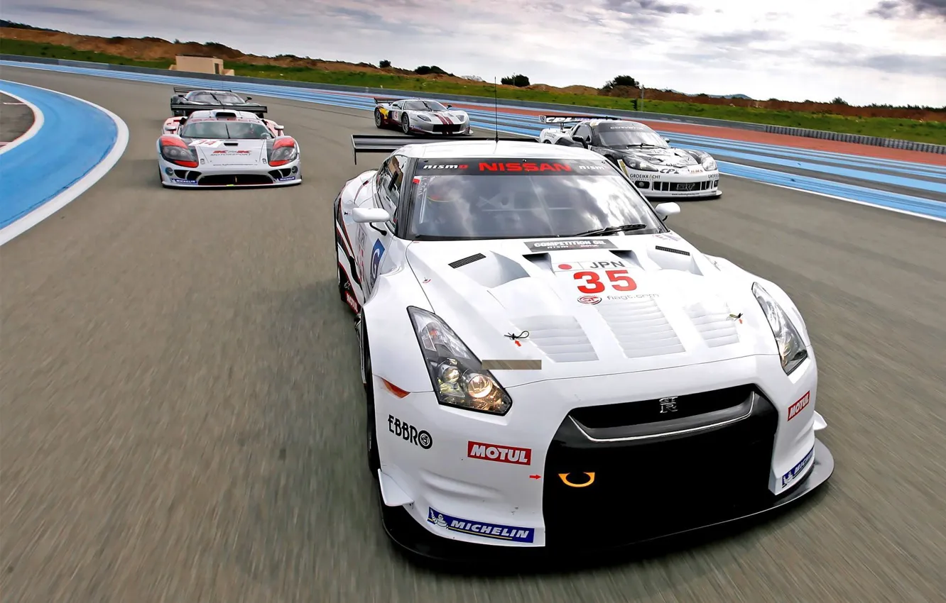 Photo wallpaper Race, Nissan, supercars