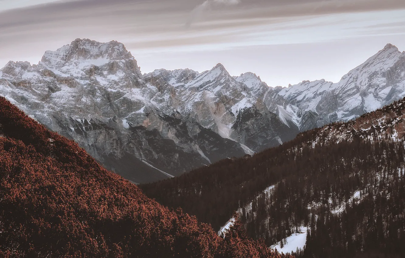 Photo wallpaper snow, landscape, nature, Mountains, Snowy mountain, Snow peak