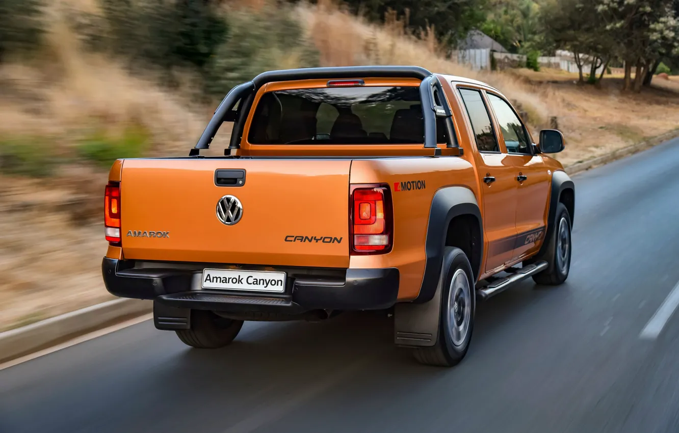 Photo wallpaper Volkswagen, pickup, Amarok, on the road, Canyon, 2019