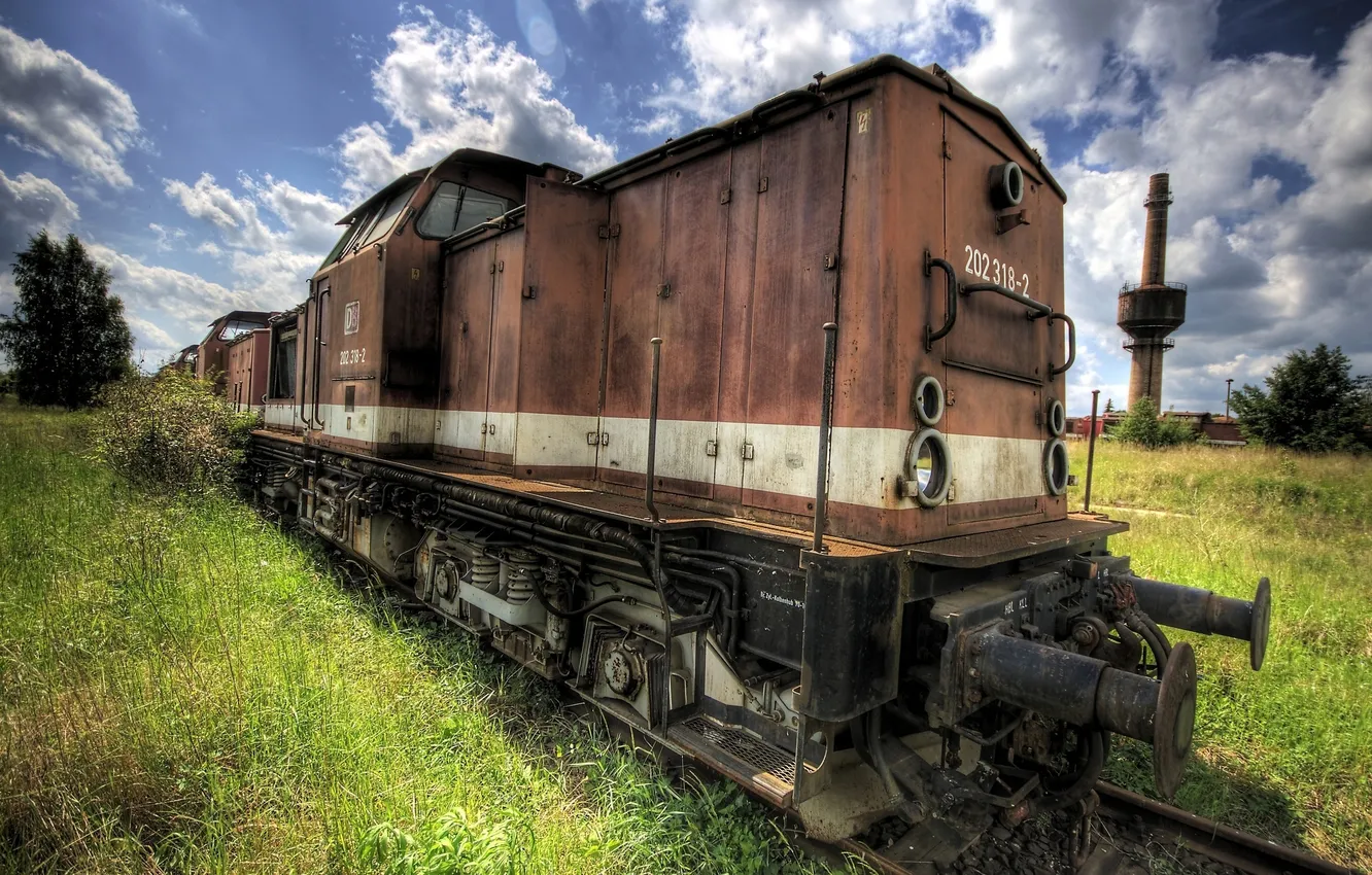 Photo wallpaper rails, train, Locomotive