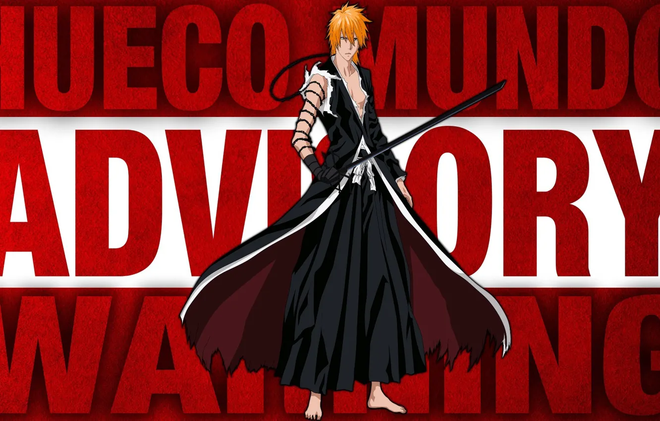 Photo wallpaper sword, game, Hero, Bleach, anime, katana, man, Ichigo