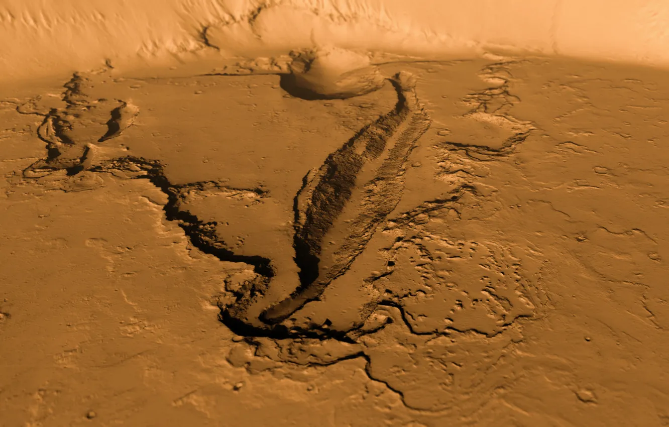 Photo wallpaper surface, planet, Mars