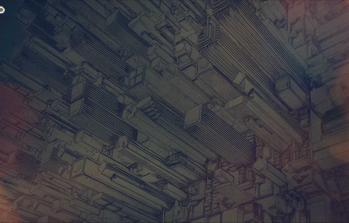 Photo wallpaper line, the city, street, figure, building, minimalism, skyscrapers, megapolis