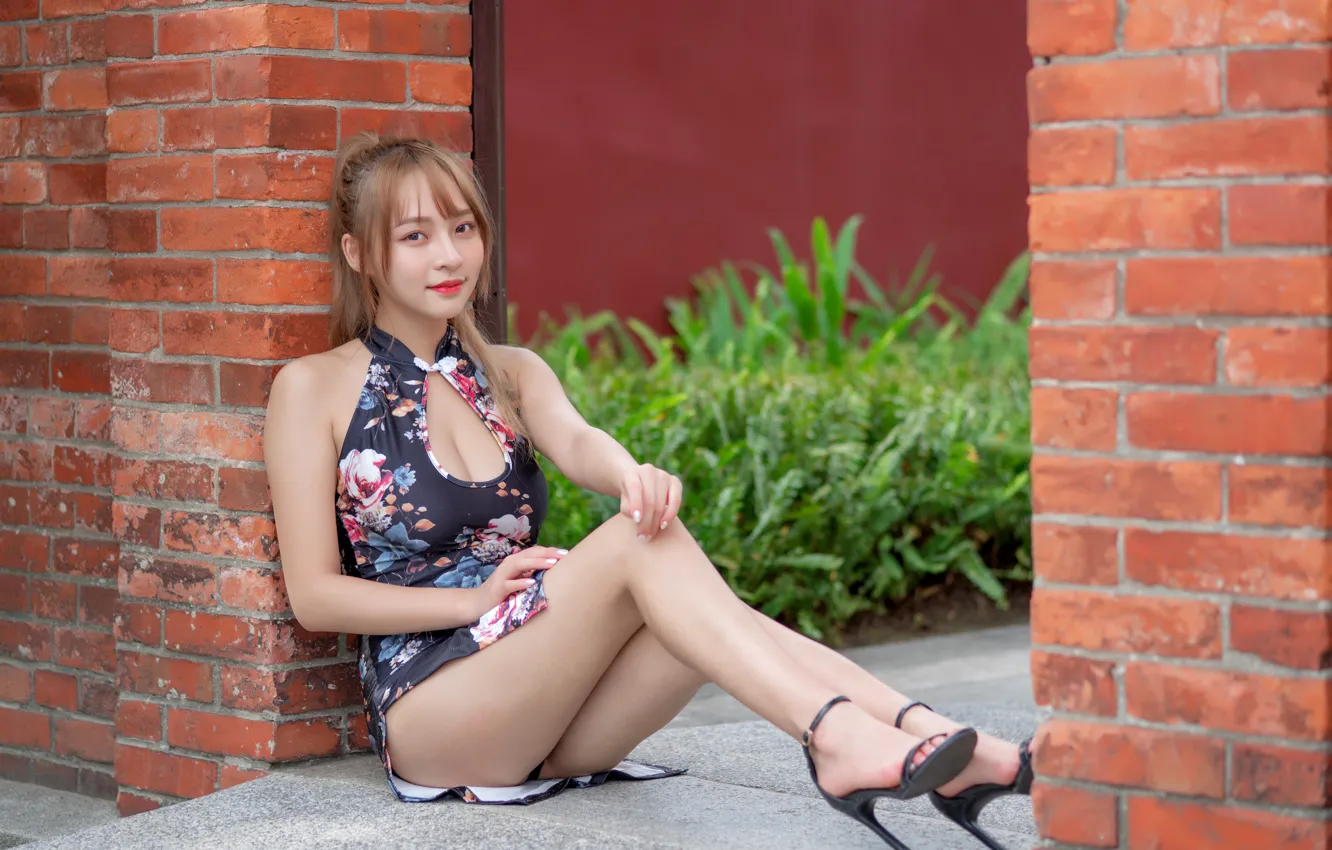 Photo wallpaper dress, legs, Asian