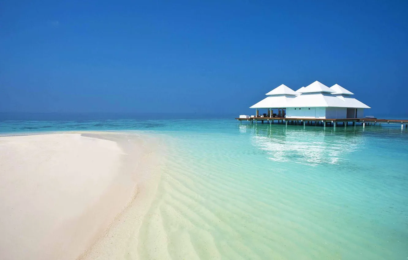 Photo wallpaper landscape, the ocean, Villa