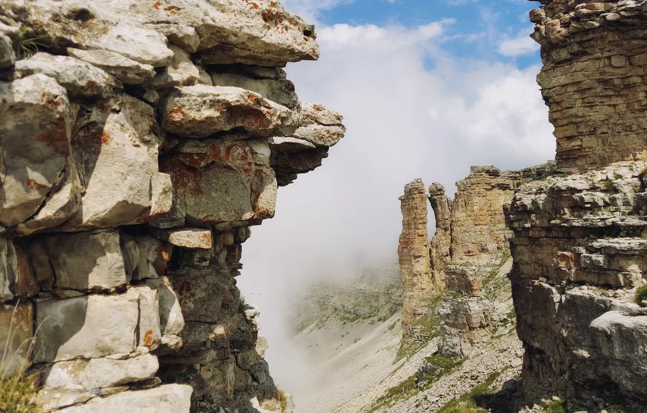 Photo wallpaper colors, rocks, cliffs, arid