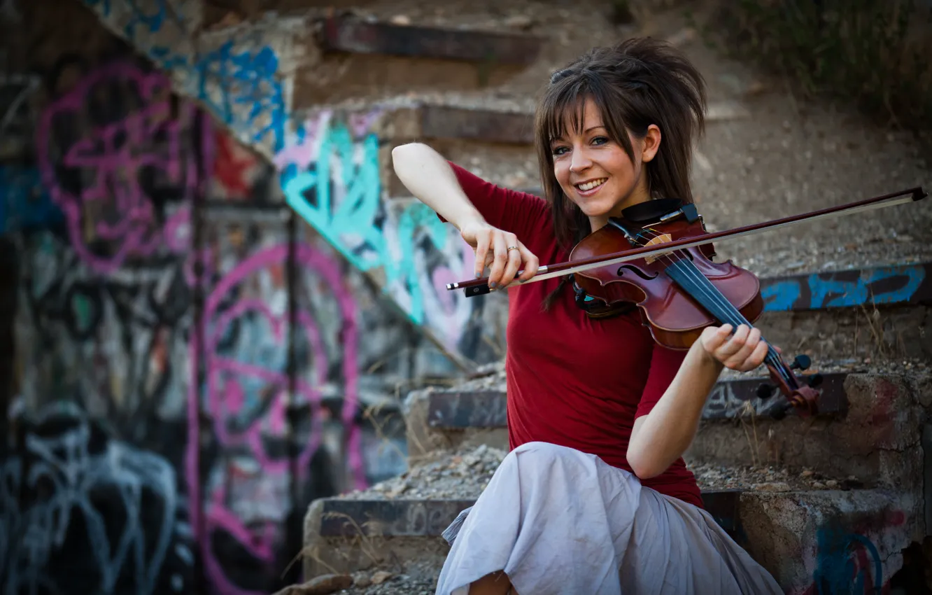 Photo wallpaper girl, violin, violin, Lindsey Stirling, Lindsey Stirling, violinist