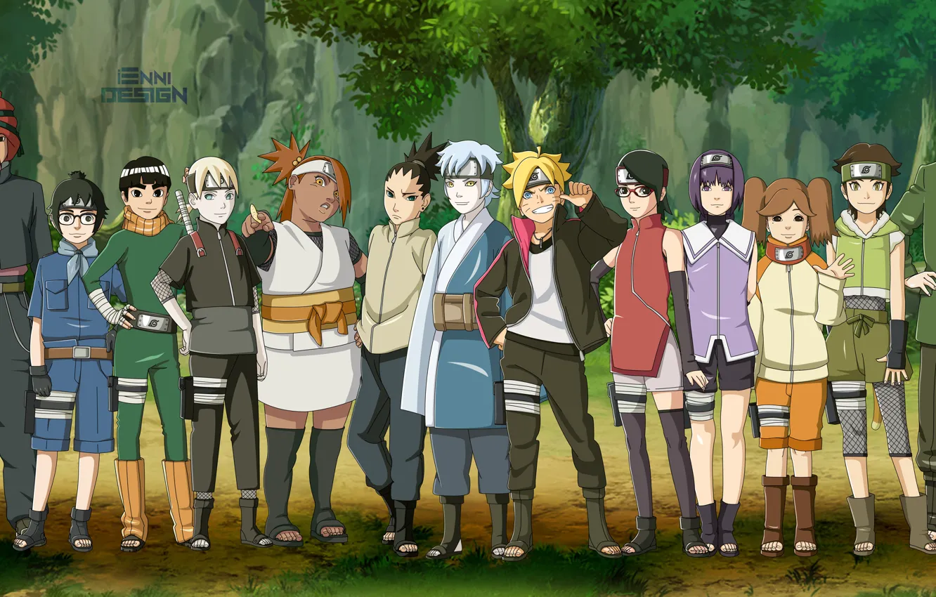Photo wallpaper Kiba, game, Sasuke, Naruto, Sakura, anime, sharingan, ninja