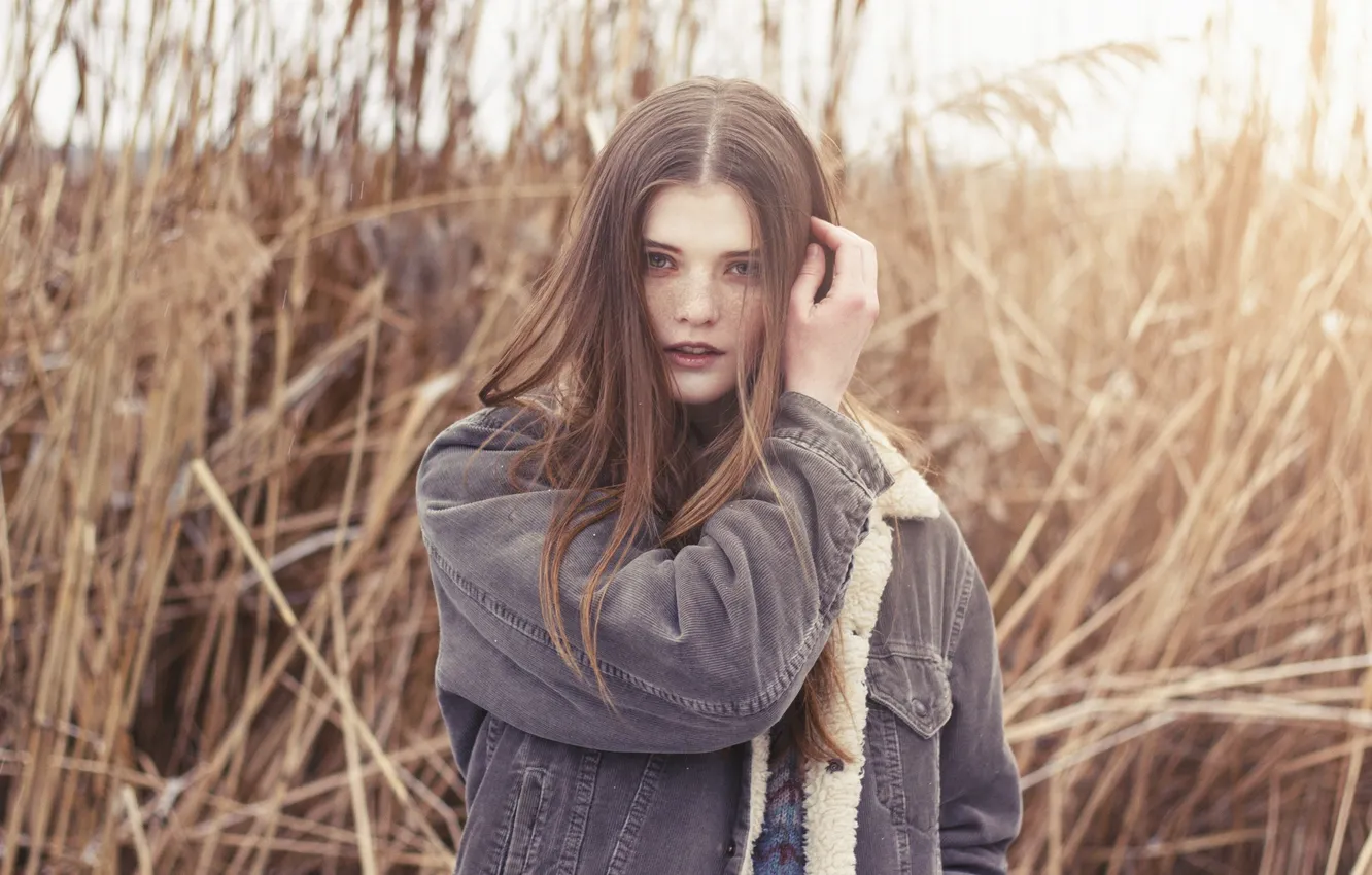 Photo wallpaper girl, nature, beautiful, view, sun, hair, Portret