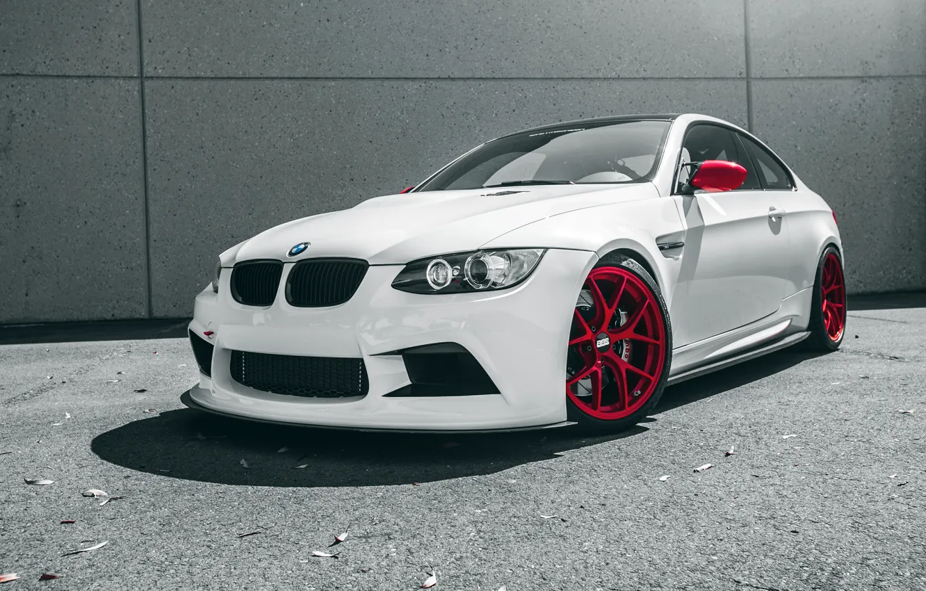 Photo wallpaper car, auto, white, BMW, the front, Boomer, bmw m3, rechange