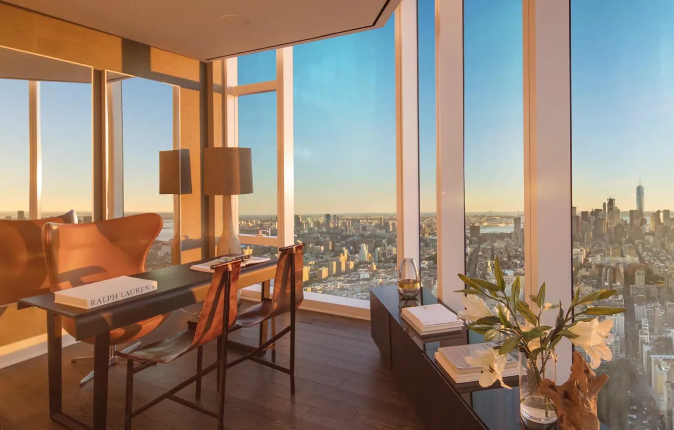 Photo wallpaper design, style, interior, Seattle, USA, megapolis, dining room, Madison Square Park Tower
