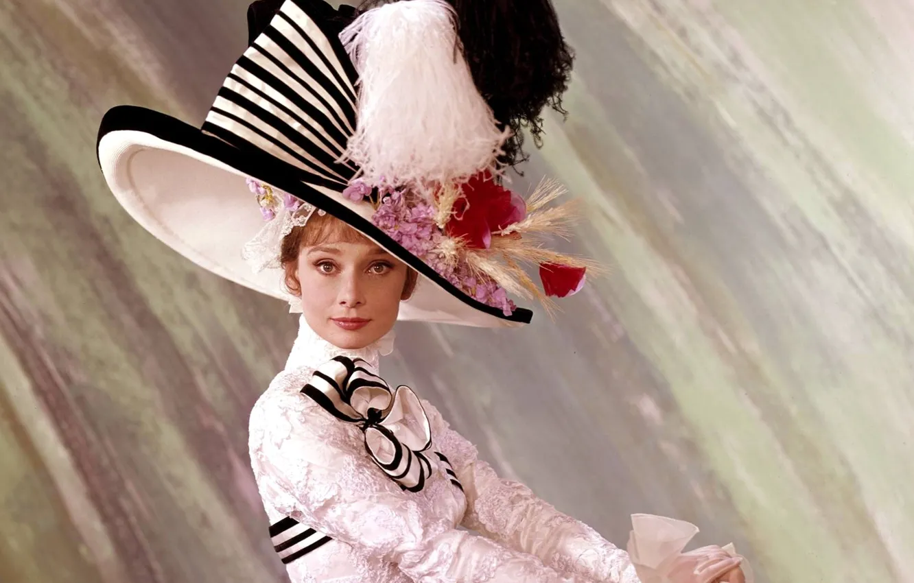 Photo wallpaper hat, Audrey Hepburn, My fair lady
