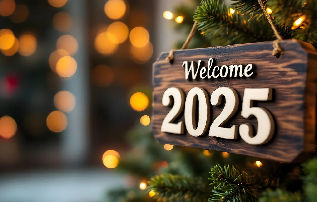 Photo wallpaper new year, figures, welcome, New Year, numbers, 2025