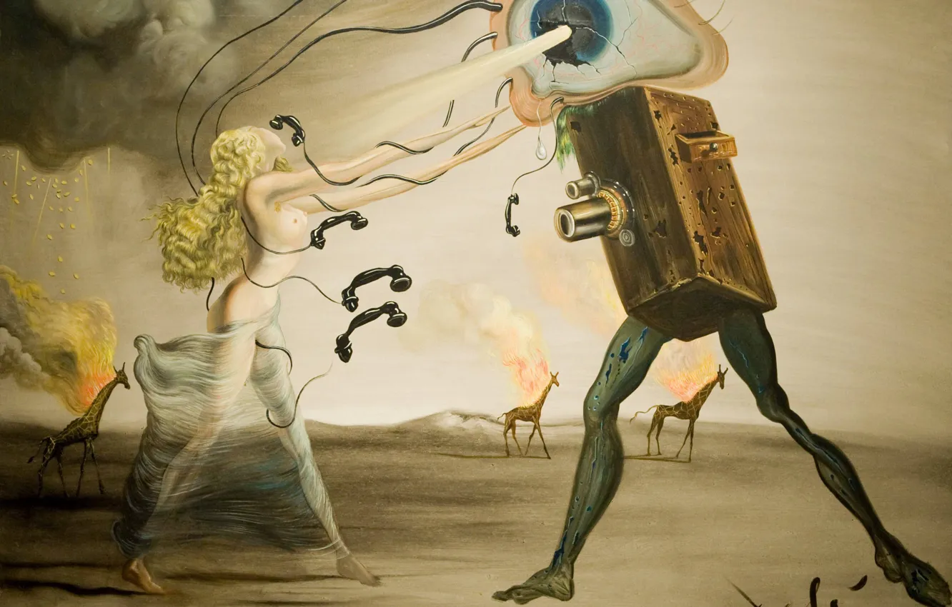 Photo wallpaper surrealism, picture, Salvador Dali, Salvador Dali, Modern Rhapsody