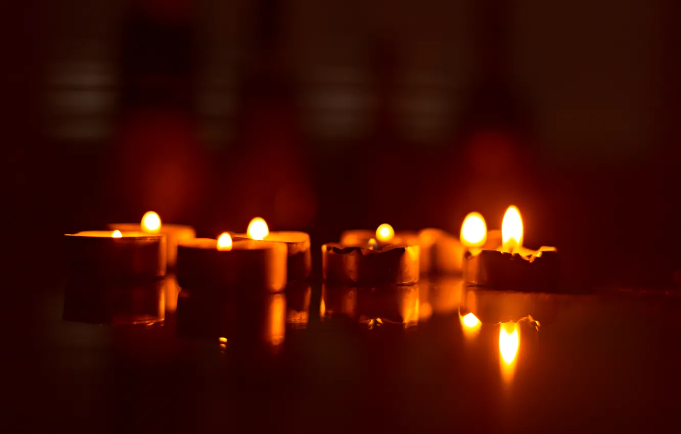 Photo wallpaper holiday, the evening, candles