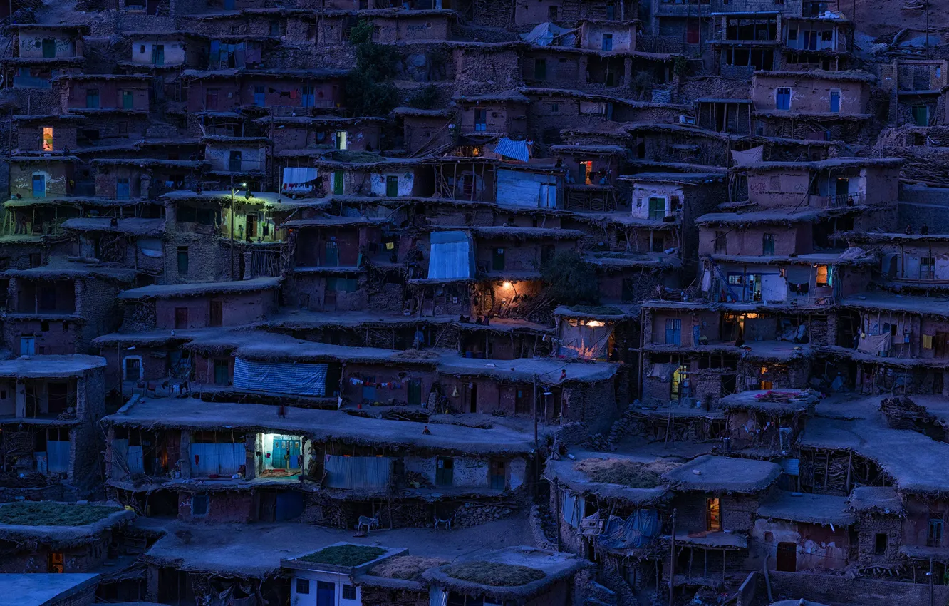 Photo wallpaper home, the evening, village, Iran, the slums, Sar Aqa Seyyed