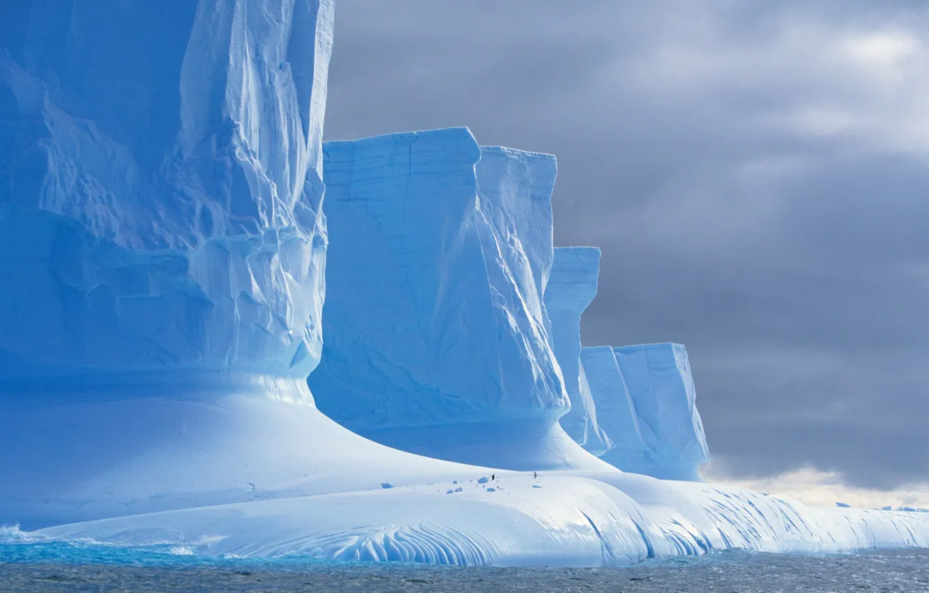 Photo wallpaper ice, sea, snow, iceberg, Antarctica
