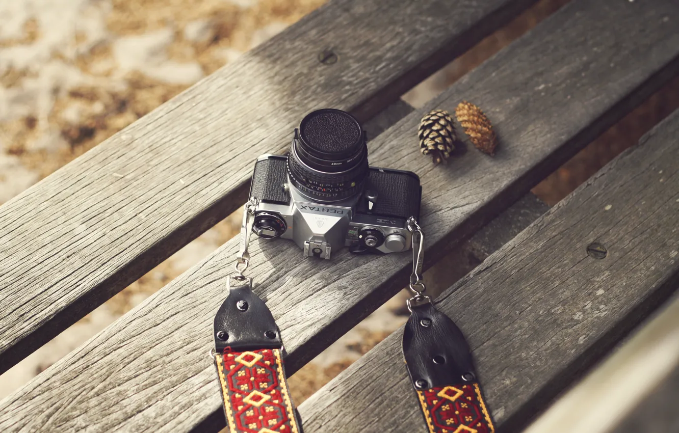 Photo wallpaper camera, autumn, Pentax