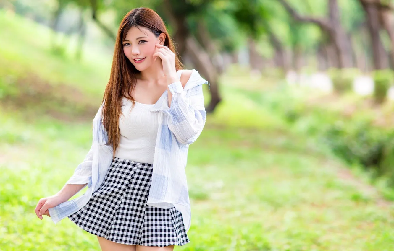 Photo wallpaper summer, girl, Asian