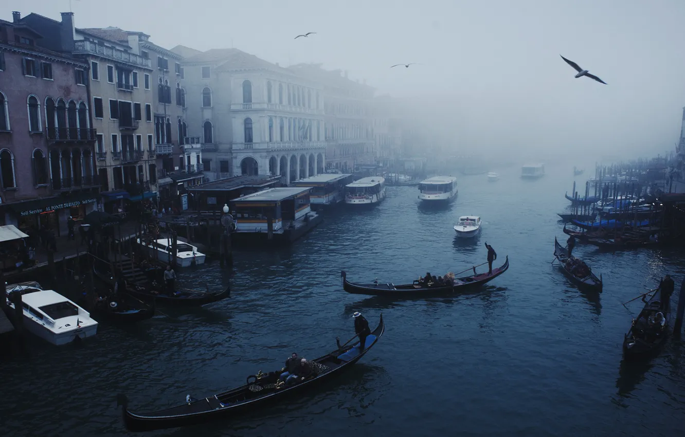 Photo wallpaper water, the city, boats, Italy, Venice, channel, gondolli