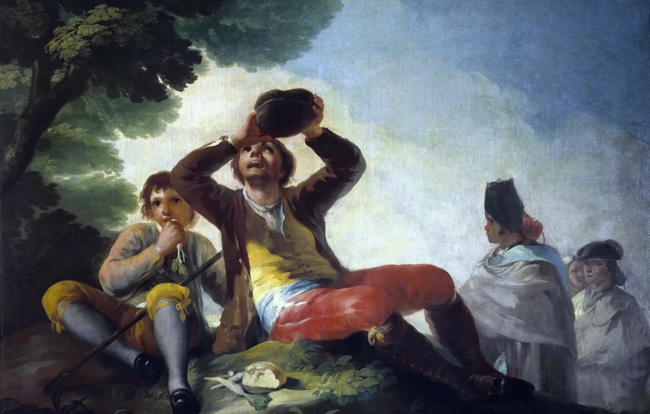 Photo wallpaper thirst, picture, genre, Francisco Goya, Drinking