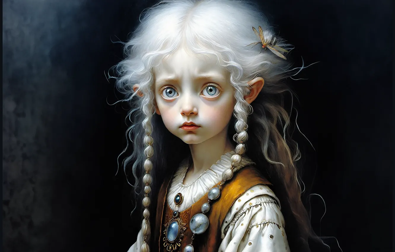 Photo wallpaper girl, AI art, neural network