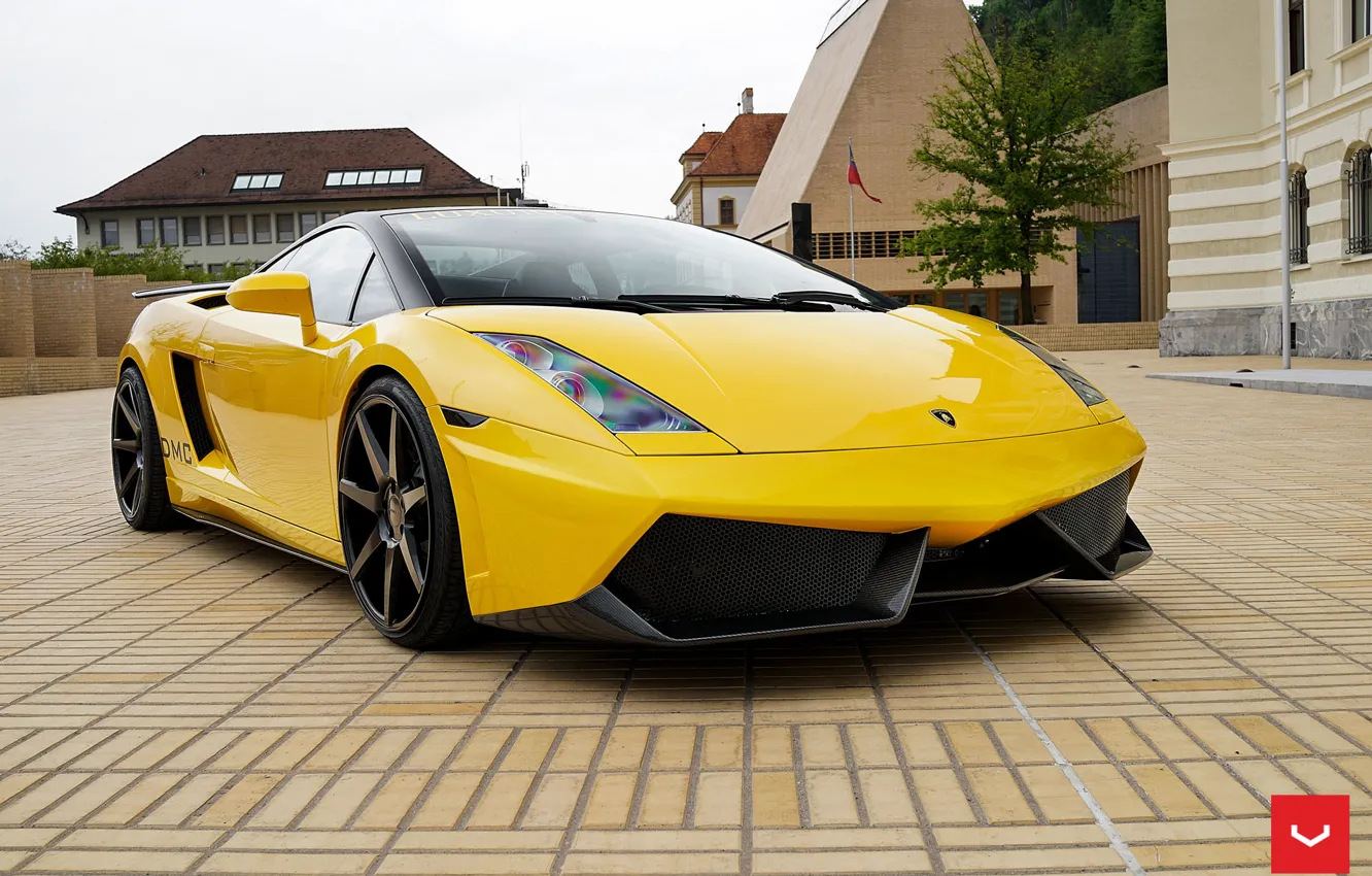 Photo wallpaper Lamborghini, Gallardo, Custom, CV7, Black1007