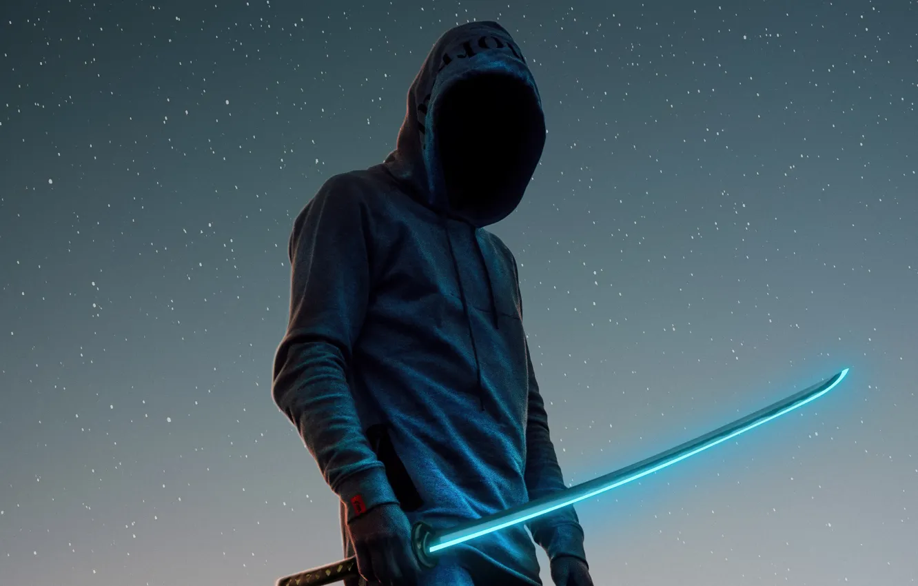 Photo wallpaper sword, men, artwork