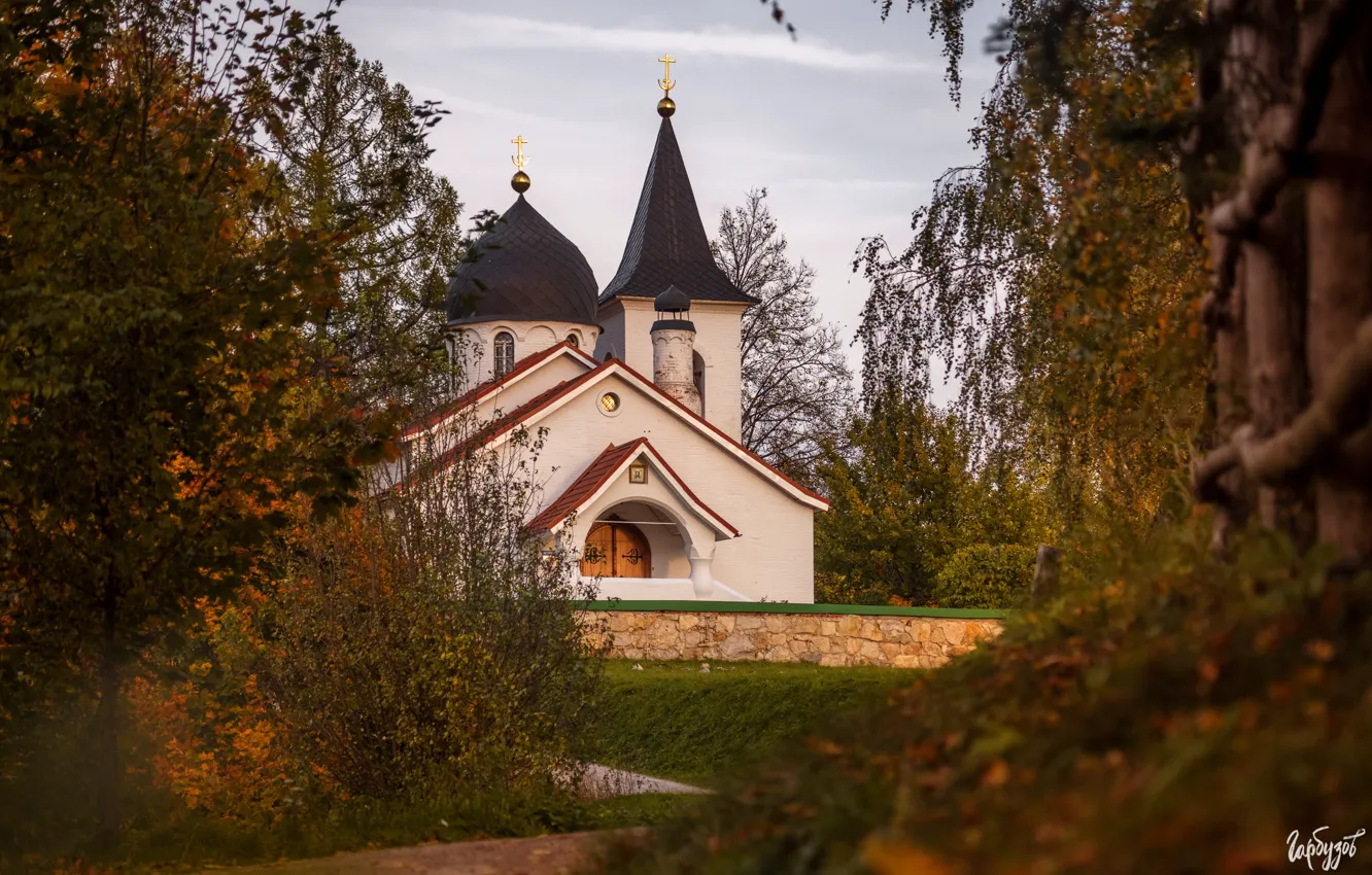 Photo wallpaper nature, Tula oblast, Ilya Garbuzov, Behovo, Church of the Holy Trinity