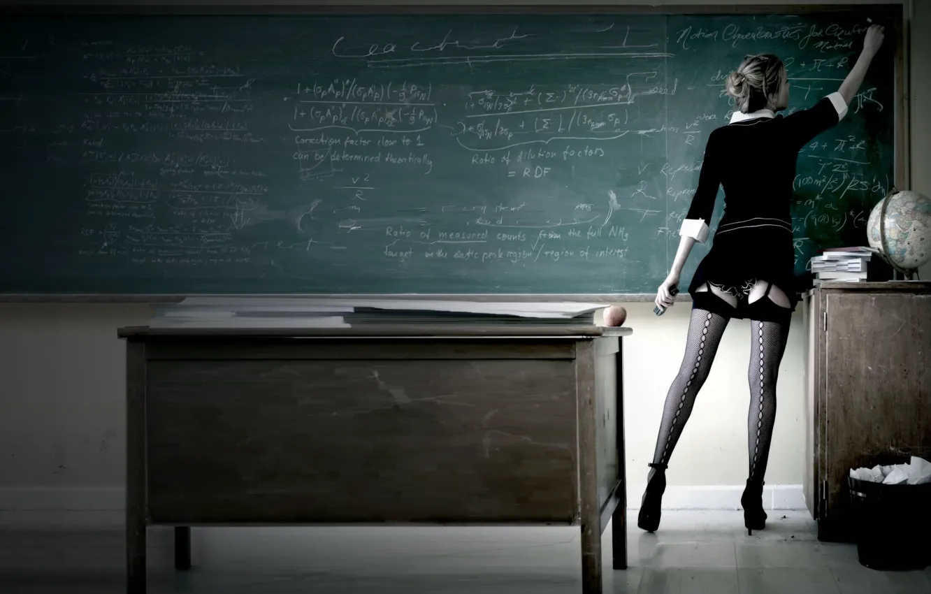 Photo wallpaper twilight, the teacher, stockings