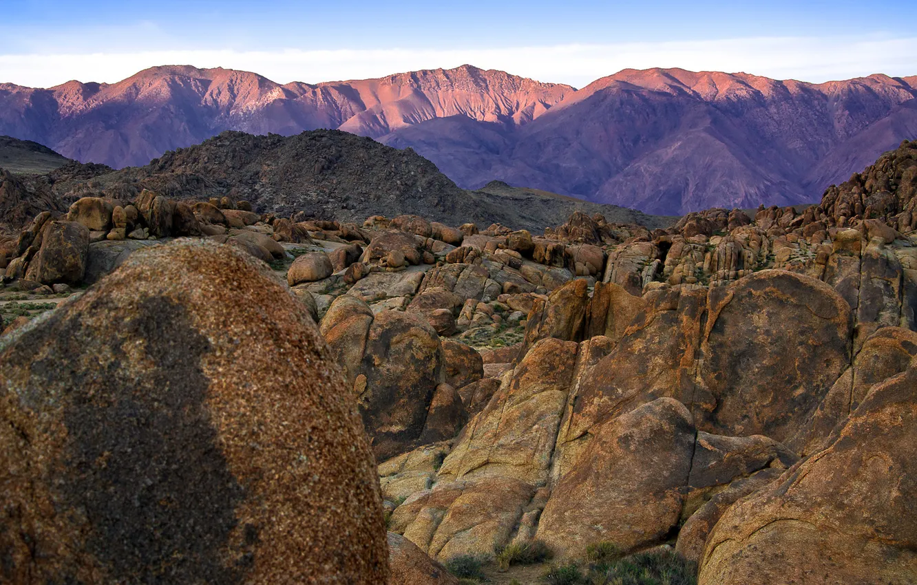 Photo wallpaper mountains, canyon, boulders