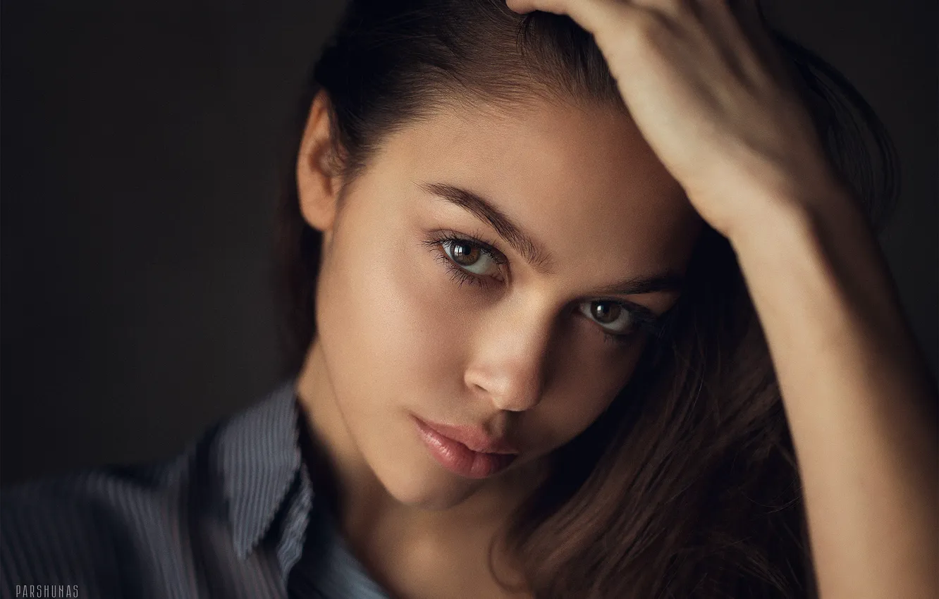 Photo wallpaper eyes, look, girl, portrait