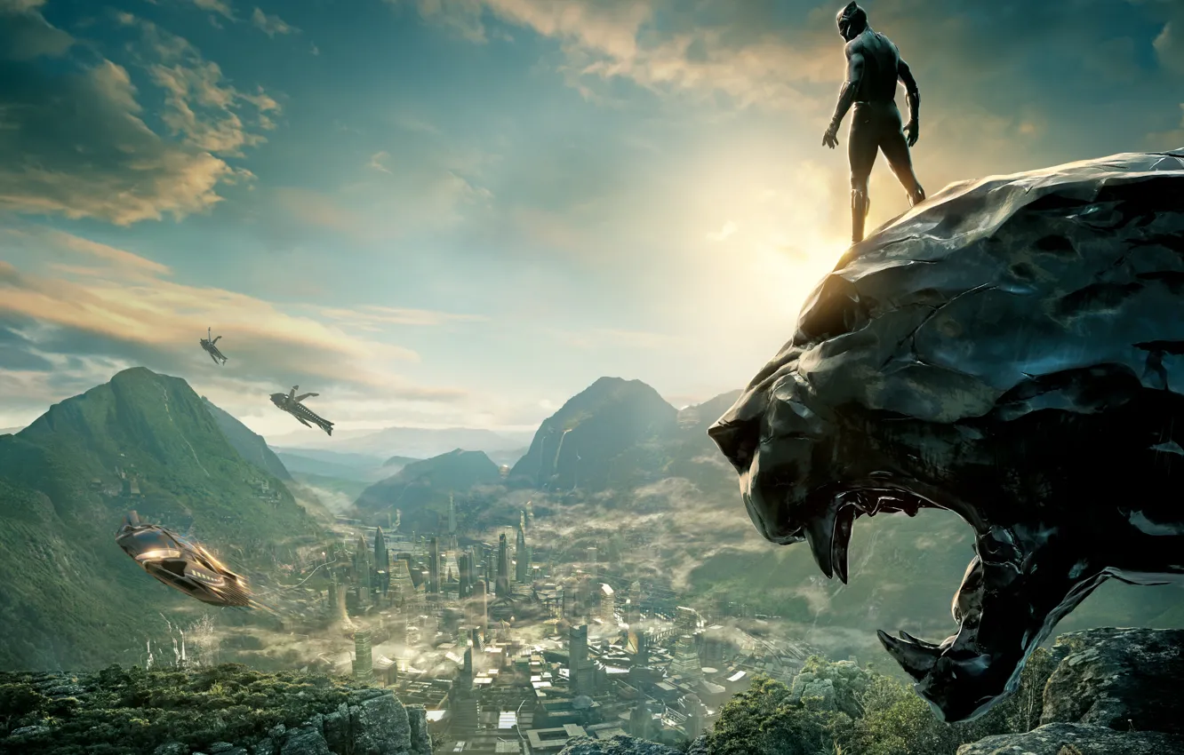 Photo wallpaper the city, the film, ship, Action, black, fighter, armor, The