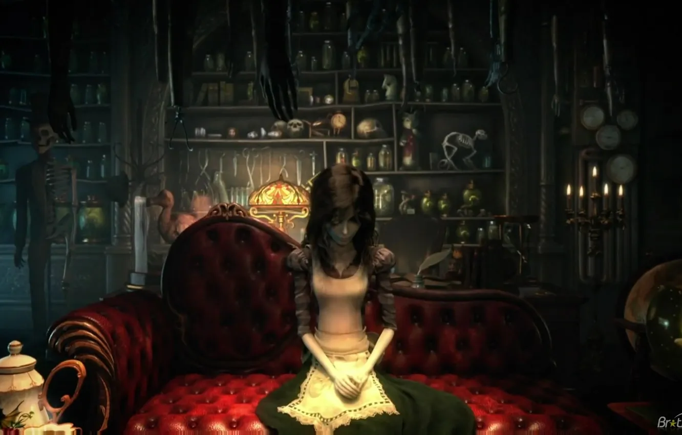 Photo wallpaper Blood, Alice, Alice, Alice Madness Returns, Hypnosis, Wonderland, The trailer for the game