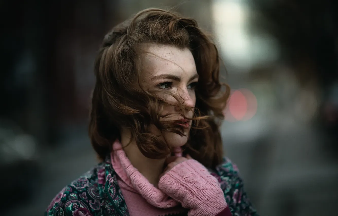 Photo wallpaper the wind, hair, freckles, Jesse Duke, Delaney