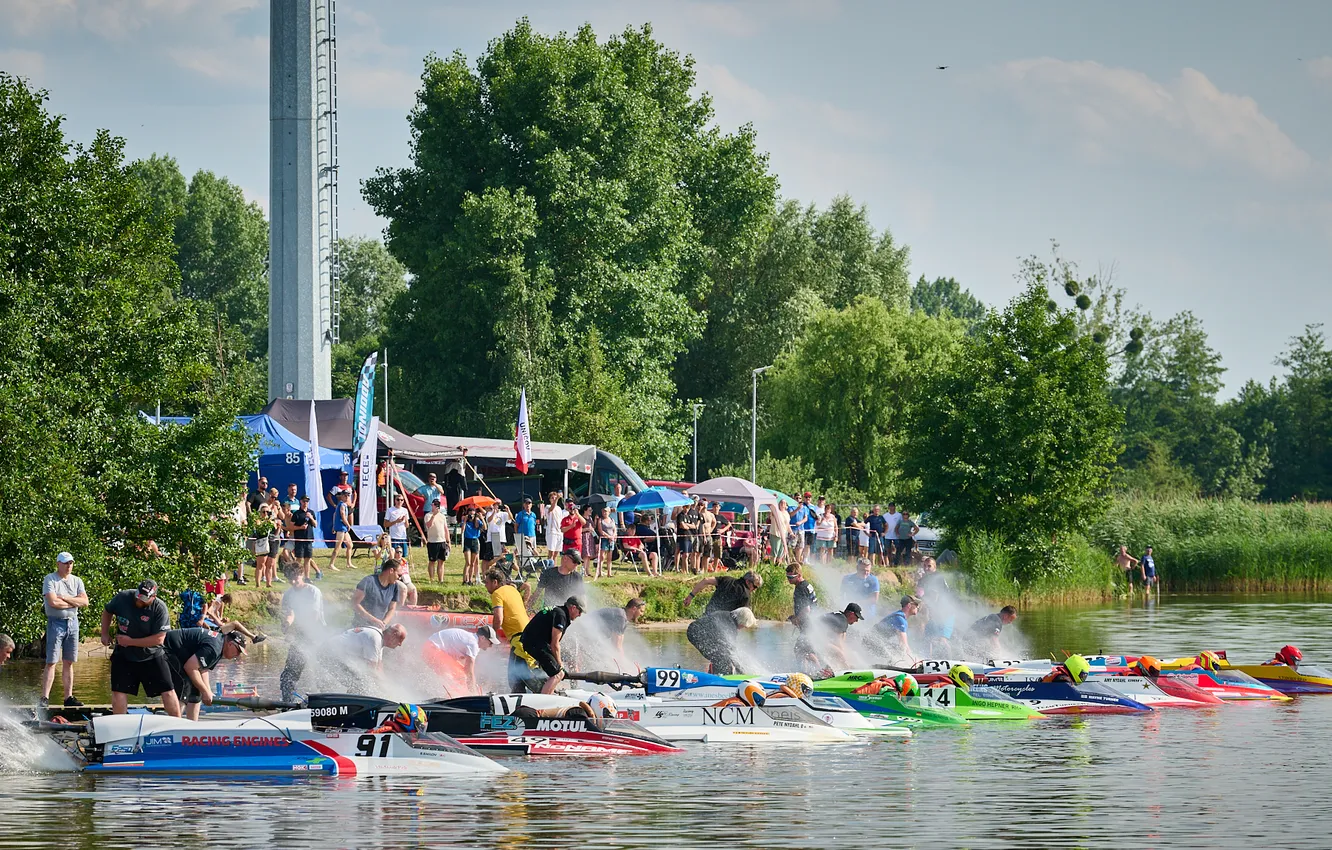 Photo wallpaper race, boat, speed