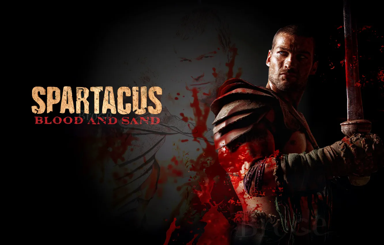 Photo wallpaper warrior, Spartacus, Gladiator, Spartacus, sand and blood