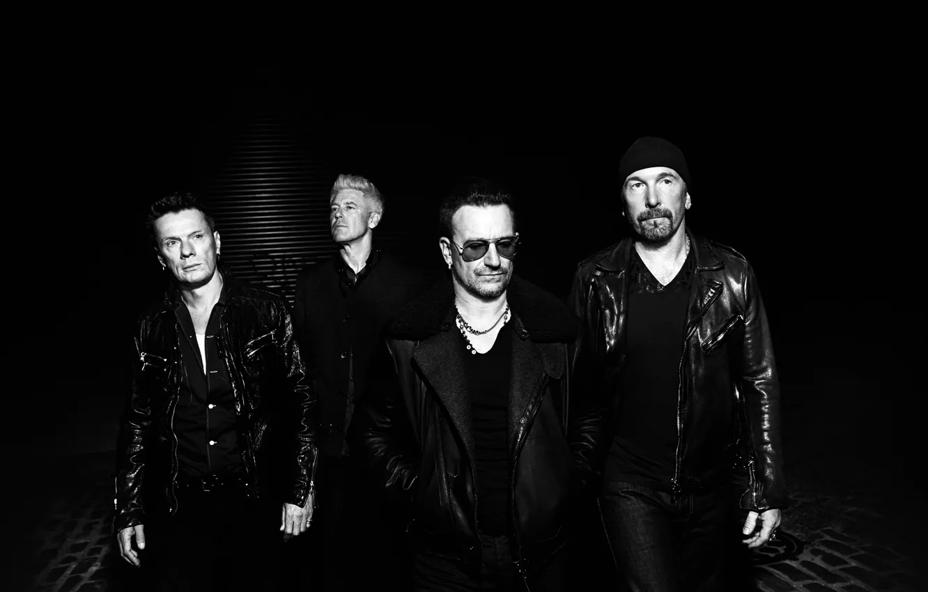 Photo wallpaper 2014, Adam Clayton, The Edge, Bono, Songs of Innocence, Larry Mullen Jr.