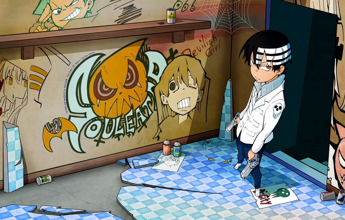 Photo wallpaper look, anime, guy, Soul eater, Soul Eater, Death The Kid, Kid