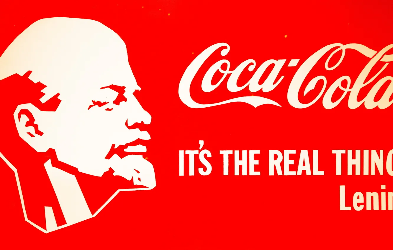 Photo wallpaper poster, Lenin, coca cola