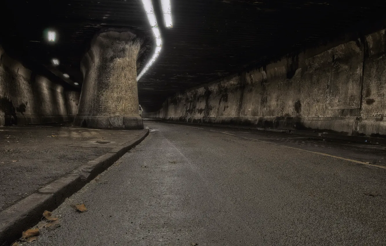 Photo wallpaper road, background, the tunnel