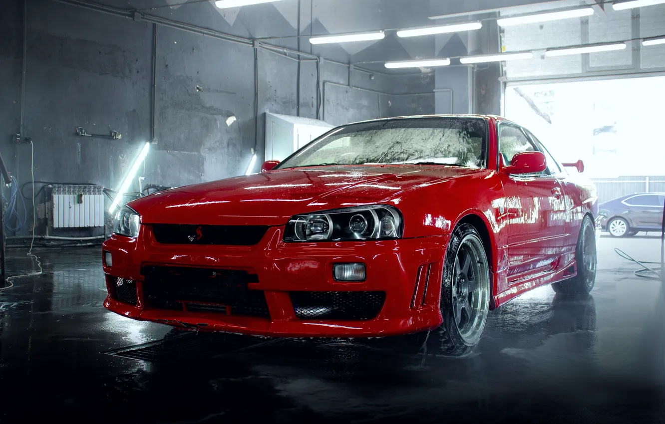 Photo wallpaper skyline, Nissan Skyline, Nissa, Nissan skyline, skyline 35
