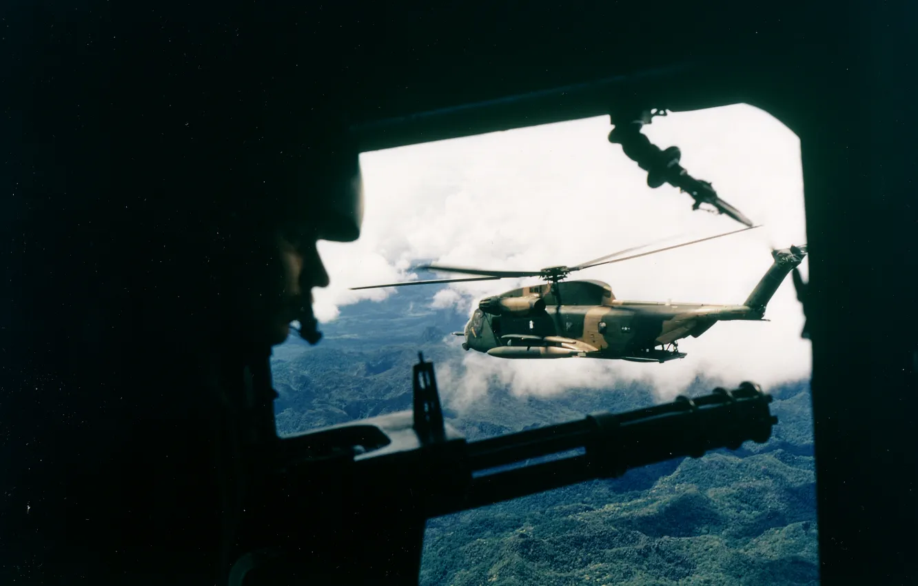 Photo wallpaper weapons, War, helicopter, Vietnam