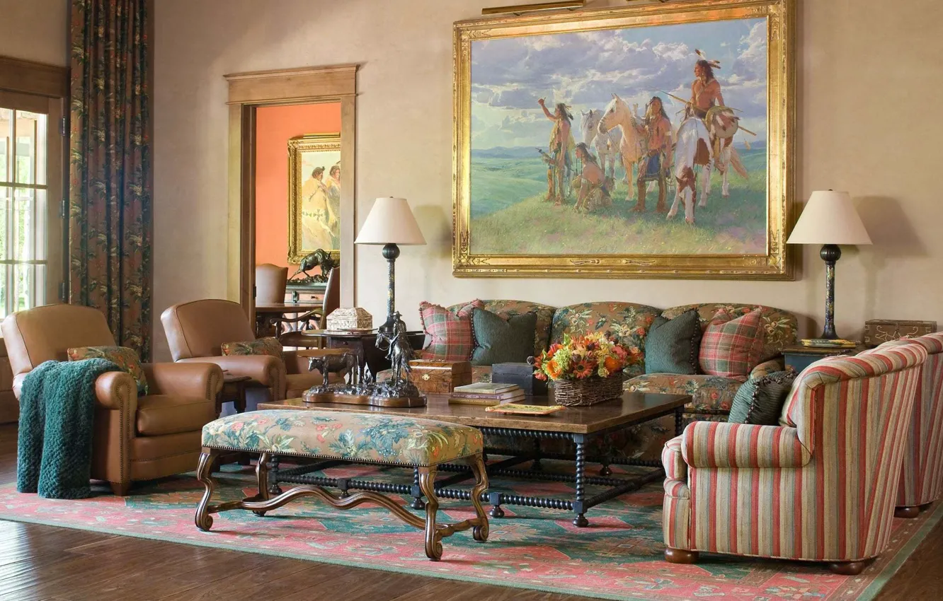 Photo wallpaper design, style, interior, picture, living room, cozy, Corley design