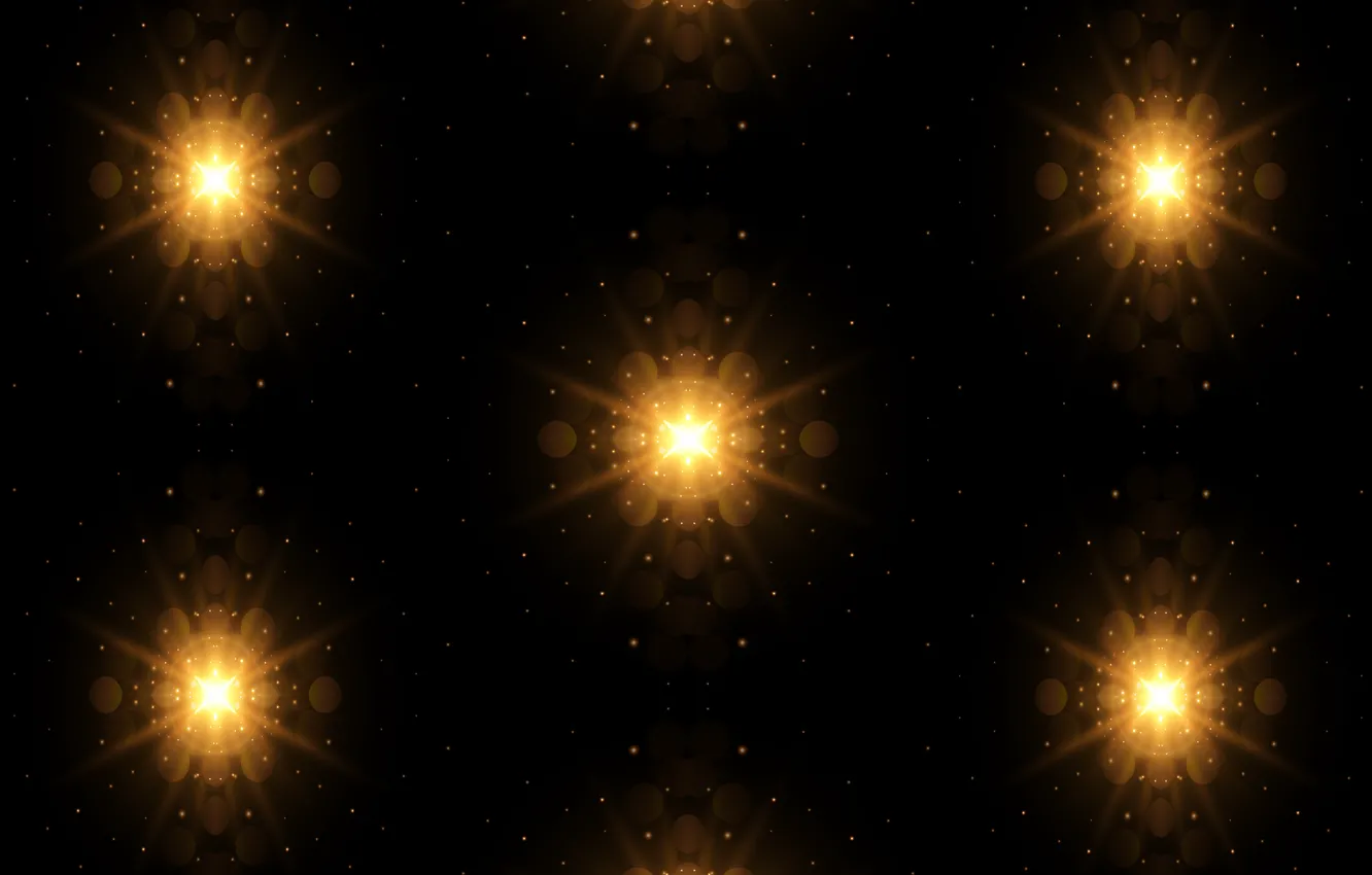 Photo wallpaper gold, black, pattern, stars, darkness, desig