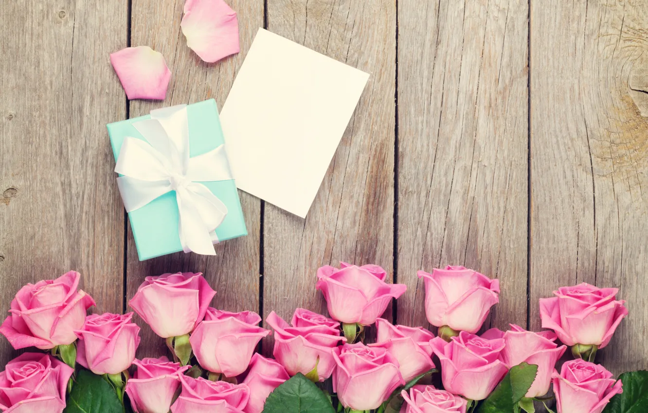 Photo wallpaper gift, roses, tape, love, valentine's day, Evgeny Karandaev