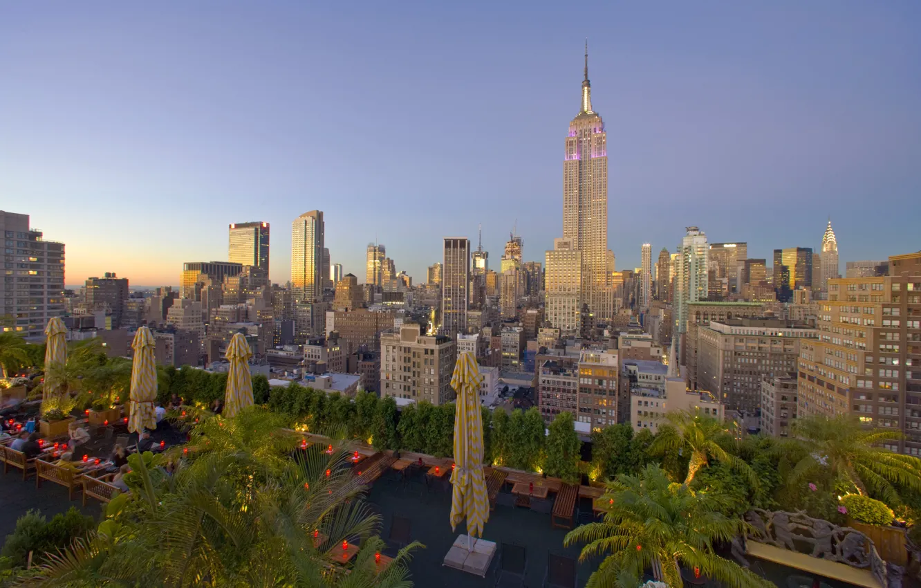 Photo wallpaper Wallpaper, New York, skyscrapers, Manhattan, New York, Manhattan