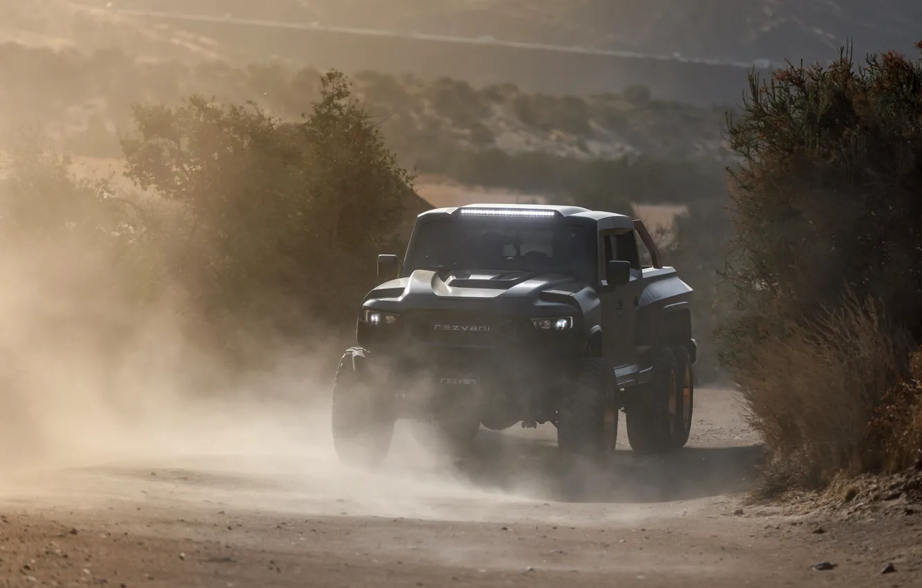 Photo wallpaper dust, pickup, Rezvani, 2020, Hercules 6x6