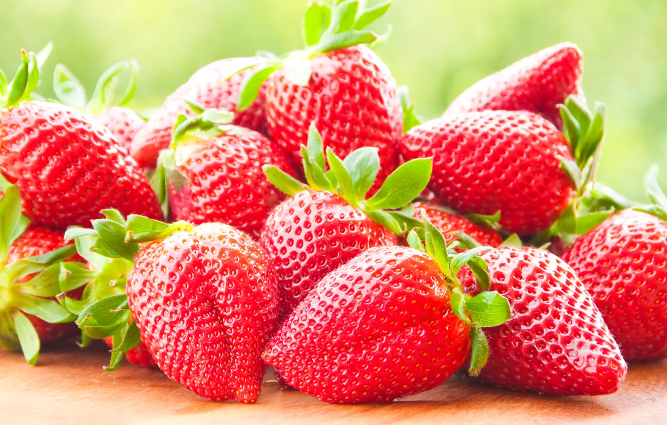 Photo wallpaper berries, strawberry, red, red, fresh, ripe, sweet, strawberry