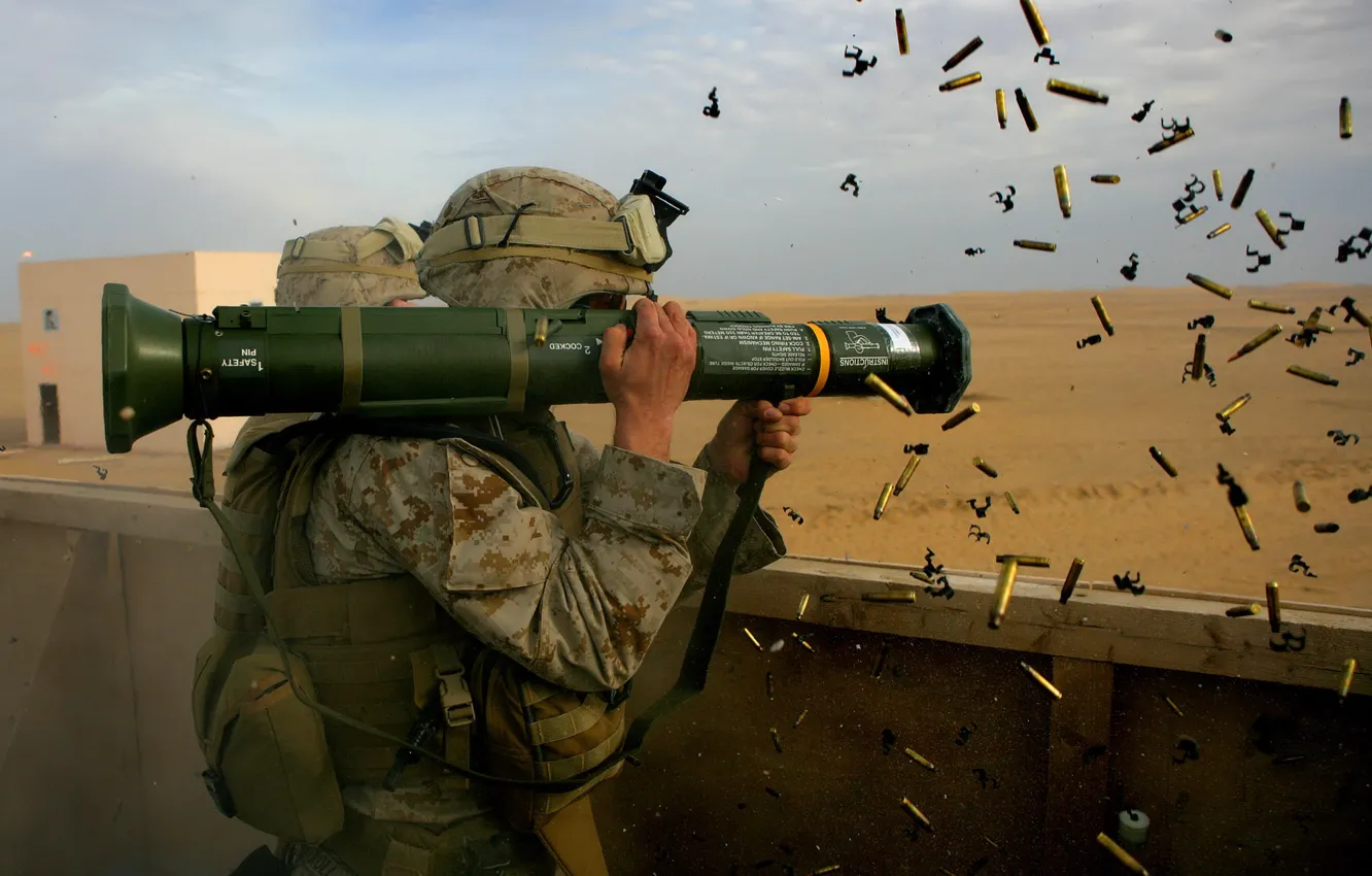 Photo wallpaper weapons, soldiers, sleeve, at4-hs, Bazooka